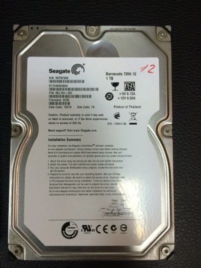 Лот: 7697518. Фото: 1. Жесткий диск HDD 1000Gb, 1Tb есть... Жёсткие диски (HDD)