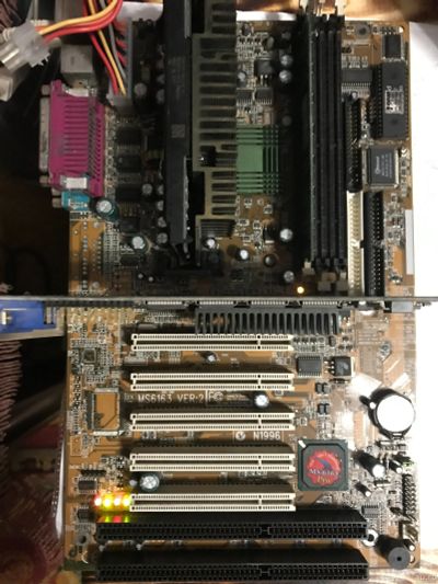 Лот: 18289741. Фото: 1. MSI MS6163 ver.2 slot1 + Pentium... Комплекты запчастей