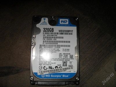 Лот: 2014309. Фото: 1. жесткий диск WD 320GB. Жёсткие диски (HDD)