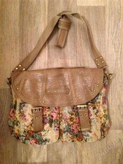 Лот: 2563980. Фото: 1. сумка River Island гобеленовая... Сумки