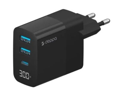 Лот: 20884720. Фото: 1. СЗУ-2USB + 1USB-C, Deppa PD, QC... Зарядные устройства, блоки питания, адаптеры сетевые для смартфонов