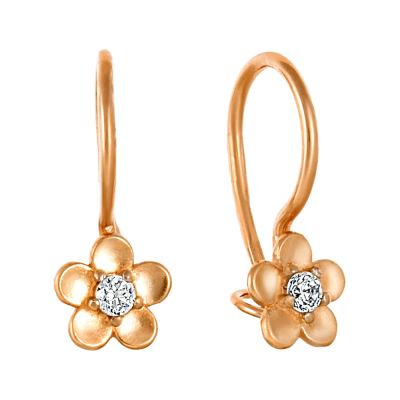 Лот: 23786180. Фото: 1. Серьги детские TALANT из золота... Серьги, каффы