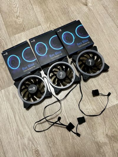 Лот: 21292829. Фото: 1. Вентилятор Aerocool Rev Blue... Системы охлаждения