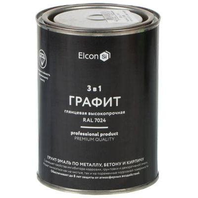 Лот: 25021245. Фото: 1. Грунт-эмаль Elcon, 3в1, алкидная... Краски, лаки, растворитель