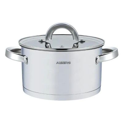 Лот: 24465623. Фото: 1. Кастрюля c крышкой ALBERG AL-2127... Кастрюли