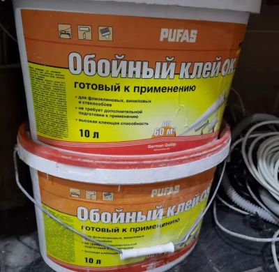 Лот: 25633157. Фото: 1. Клей Pufas обойный 20 литров. Клеи, герметики, пена монтажная, клейкие ленты