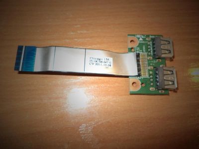 Лот: 7373310. Фото: 1. Плата usb портов для ноутбука... Платы расширения, контроллеры, доп. порты