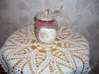 Лот: 819619. Фото: 1. красивая баночка ручной работы. Другое (ручная работа)