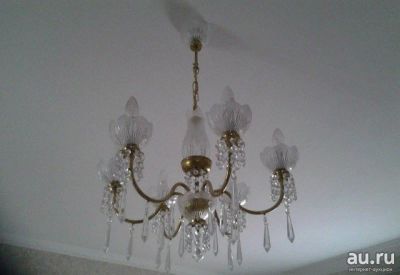 Лот: 10318054. Фото: 1. Люстра Чехия хрусталь 1. Другое освещение