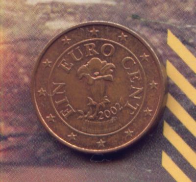 Лот: 3619450. Фото: 1. австрия 1 евроцент (ец) 2002. Германия и Австрия