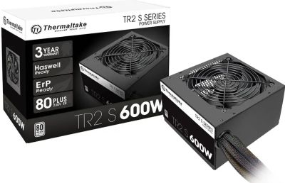 Лот: 19822488. Фото: 1. 600W Thermaltake TR2 S (24+2x4... Корпуса, блоки питания
