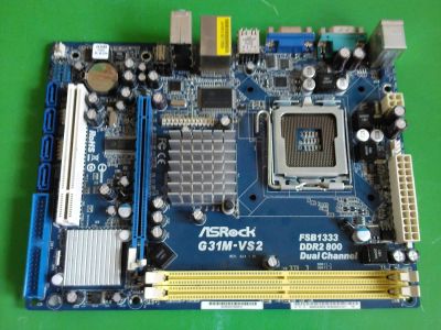 Лот: 6392686. Фото: 1. Материнская плата ASRock G31M-... Материнские платы