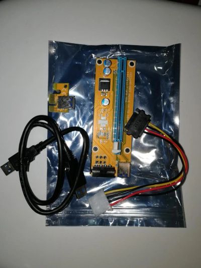 Лот: 10938016. Фото: 1. Райзер (Riser) PCI-E 1x-16x 6pin... Шлейфы, кабели, переходники