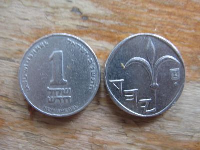 Лот: 21074925. Фото: 1. Монеты Азии. Израиль 1 новый шекель... Ближний восток