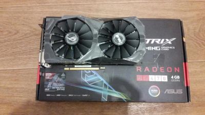 Лот: 9615041. Фото: 1. Видеокарта Asus ROG RX 470 strix. Видеокарты