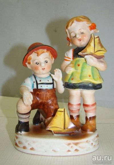 Лот: 17817389. Фото: 1. Oftriart фигурка фарфоровая винтажная... Другое (антиквариат)