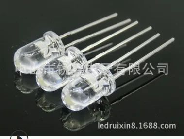 Лот: 12876794. Фото: 1. Светодиод белый LED white 5mm... Светодиоды