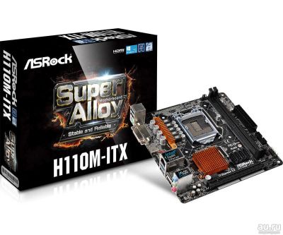 Лот: 11661105. Фото: 1. Материнская плата ASRock H110M-ITX... Материнские платы