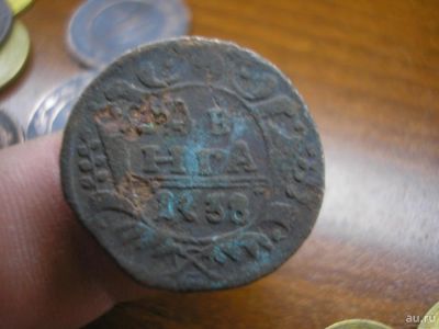 Лот: 8857539. Фото: 1. Хорошая рельефная денга 1738 года... Россия до 1917 года
