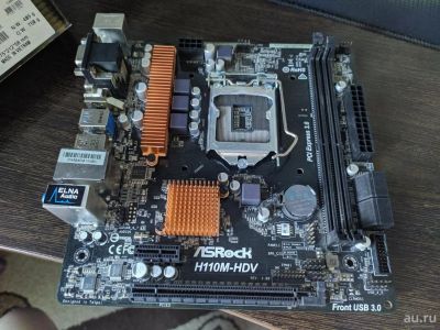 Лот: 13991443. Фото: 1. Asrock h110m-hdv. Материнские платы