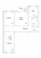 Лот: 11844335. Фото: 1. 3 комн. ЖК Глобус - Юг, (ул. Норильская... Квартиры, студии