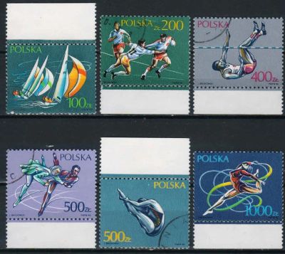 Лот: 18118079. Фото: 1. 1990. Польша. Спорт. Полная серия... Марки