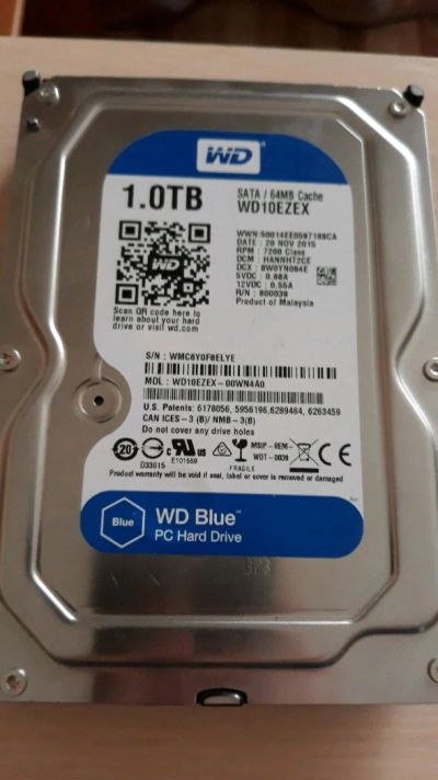 Лот: 11002656. Фото: 1. 1 ТБ Жесткий диск WD Blue [WD10EZRZ... Жёсткие диски (HDD)