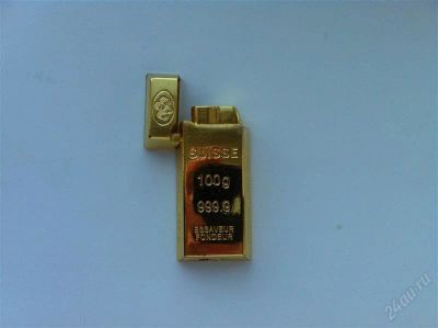 Лот: 2525432. Фото: 1. Зажигалка "слиток золота". Другое (сувениры, подарки)