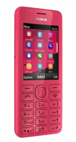 Лот: 3264617. Фото: 1. Nokia 206.1 розовый. Кнопочные мобильные телефоны