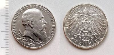 Лот: 8272753. Фото: 1. Германия (Баден). 2 марки 1902... Германия и Австрия