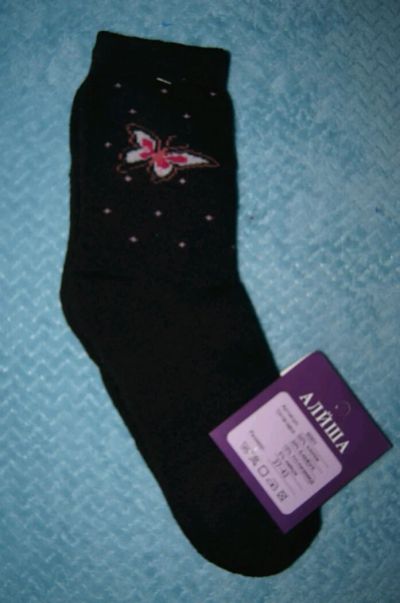Лот: 8909337. Фото: 1. Женские носки. Черные с рисунком... Носки