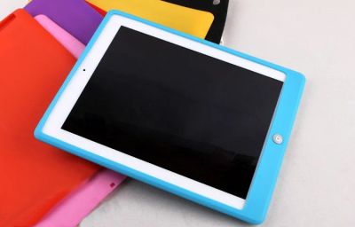 Лот: 3451332. Фото: 1. Синий Силиконовый Чехол Для iPad... Чехлы, обложки