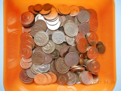 Лот: 17455637. Фото: 1. монеты ссср 1 кг лотом - 350 руб... Россия и СССР 1917-1991 года