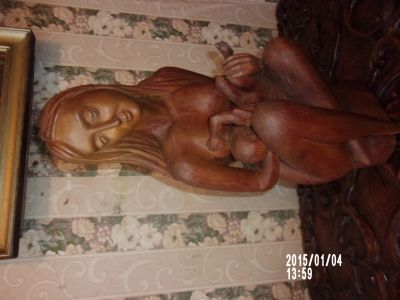 Лот: 12682462. Фото: 1. мадонна с младенцем скульптура... Скульптуры