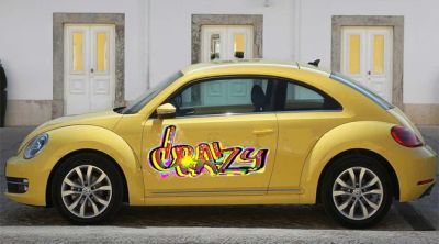 Лот: 4240370. Фото: 1. Яркая наклейка на авто Crazy в... Наклейки автомобильные