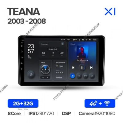 Лот: 20759895. Фото: 1. Магнитола Teyes X1 Nissan Teana... Автомагнитолы