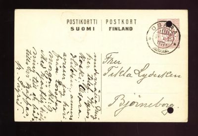 Лот: 11224170. Фото: 1. Открытое письмо * Финляндия... Документы, ценные бумаги, письма