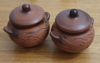 Лот: 17326405. Фото: 1. бу горшочек для запекания 2 шт... Жаровни, казаны