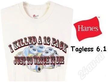 Лот: 1443149. Фото: 1. футболка Hanes Tagless 6.1 (США... Футболки, поло