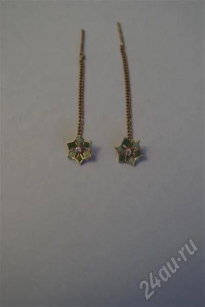 Лот: 734557. Фото: 1. серьги золотые 585. Серьги, каффы