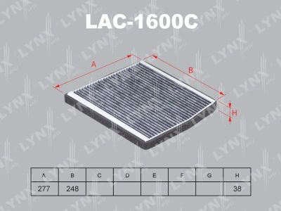 Лот: 13357096. Фото: 1. Lynx LAC-1600C Салонный фильтр. Расходные материалы