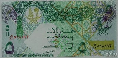 Лот: 9597904. Фото: 1. R Катар 5 риалов 2008, UNC. Азия