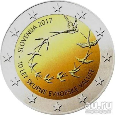 Лот: 9321376. Фото: 1. Словения 2 евро 2017 года. 10... Европа