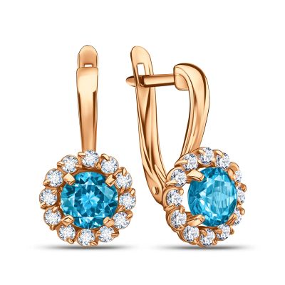 Лот: 23840864. Фото: 1. Серебряные серьги с ювелирным... Серьги, каффы