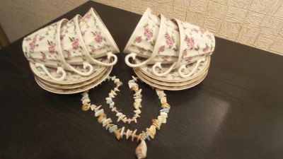 Лот: 7966333. Фото: 1. Сервиз чайный на 6 персон (фарфор... Сервизы, наборы посуды