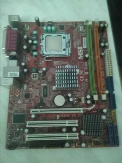 Лот: 18372127. Фото: 1. Материнская плата MSI G31M3 V2. Материнские платы