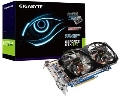 Лот: 3551250. Фото: 1. Видеокарта Gigabyte GTX670 GV-N670WF2-2GD. Видеокарты