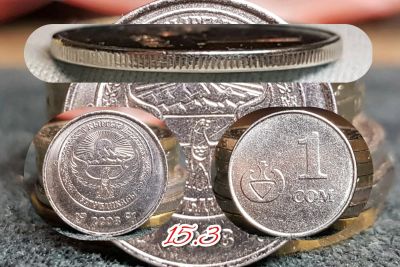 Лот: 12831844. Фото: 1. монета 1 сом. Киргизия 2008г... Азия