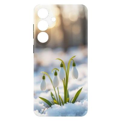 Лот: 25133648. Фото: 1. Чехол Krutoff Soft Case "Подснежники... Чехлы, бамперы
