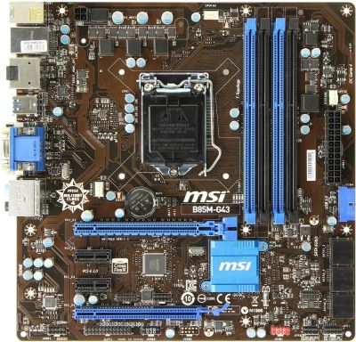 Лот: 12333539. Фото: 1. Материнская плата MSI B85M-G43. Материнские платы